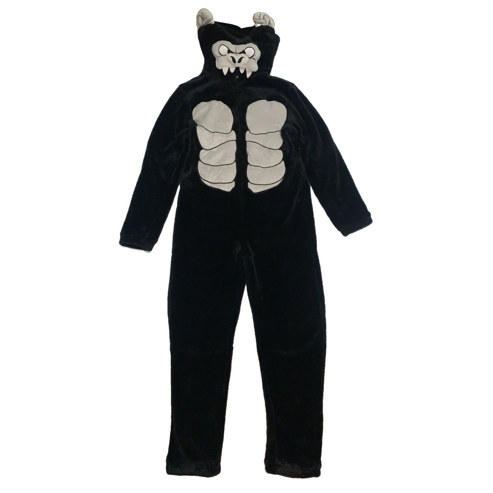 Briefly Stated Gorilla One Piece Mens Sz M Costume Pajama Plush Cosplay Kigurumi